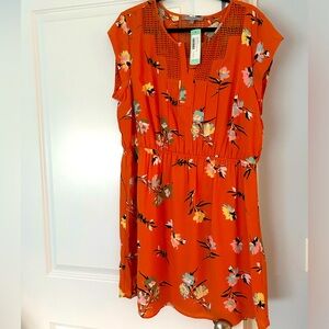 BRAND NEW Daniel Rainn orange floral dress XL